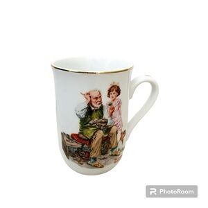 Norman Rockwell The Cobbler mug approx 4 inches tall BUNDLE & SAVE